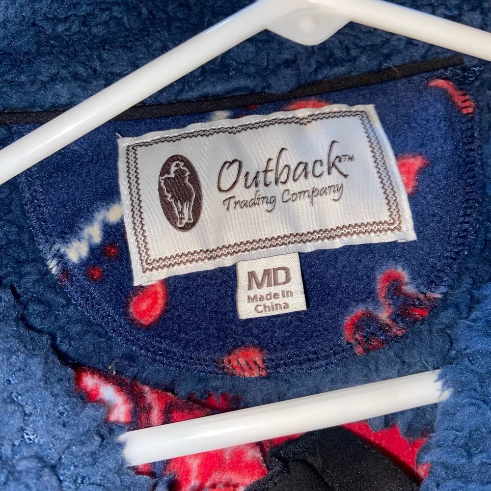 Cozy Fleece Jacket - Navy and Red - Picture 2 of 5
